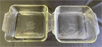 Anchor Ovenware and Pyrex square baking dishes