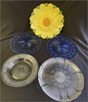 Five assorted serving platters