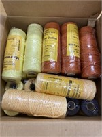 Two boxes of macramé twine colors and quantity in