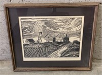 Kansas farm - artwork  - Richard Bergen