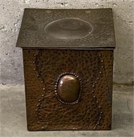 Hammered copper decor box