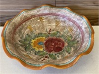 Hand signed pottery bowl