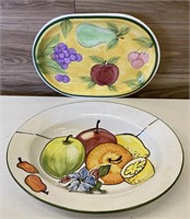 Platter and serving bowl