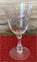 12 water goblet laurel wreath glasses