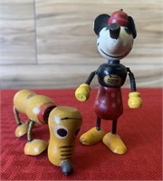 Antique Walt Disney Minnie/Pluto wood toys
