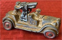 Antique lead military mobile canon vehicle