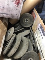 Box Full of Misc Grinding Wheels Some Large
