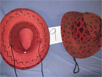 2 Leather Hats