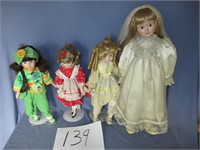 Lot of 4 Dolls