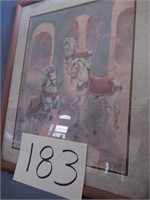 Framed and Matted Carousel Horse Pic