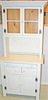 6' Painted 2-Part Kitchen Cabinet