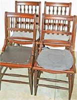 Set of Four (4) Chairs w/ Seat Pads