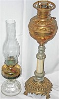 Two (2) Lights Brass M&W 92, Brass Bureau Lamp