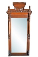 Antique Walnut Victorian Era Mirror