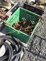 (2) 3/8 LOG CHAIN IN GREEN CRATE