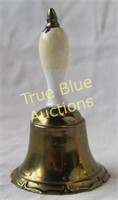 Brass Bell with White Handle
