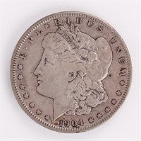 Coin 1904-S Morgan Silver Dollar In Nice