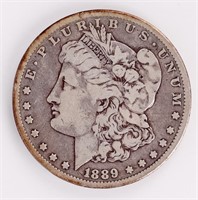 Coin 1889-CC Morgan Silver Dollar In Fine