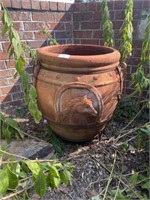 Lage Terra Cotta Planter With Horse