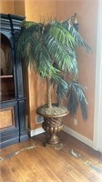 Large Planter W/ Palm Tree 7 Feet Tall