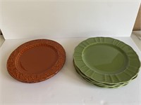 6 Fall Colored Dinner Plates Thanksgiving!