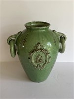 Large Green Pottery Vase 14" Tall