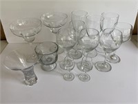 Lot Misc Bar Glasses Wine Margarita Shot