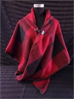 BLACK AND RED CAPE BY "AVENUE 9"