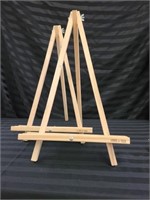 2 WOODEN TABLETOP ART EASELS