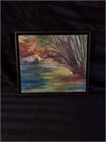 ORIGINAL PAINTING "CREEK BANK" CREATED BY SUE