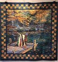 ‘ON GOLDEN POND’ QUILT 53" LONG X 54" WIDE CREATED