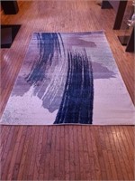 BLUE AND WHITE AREA RUG
