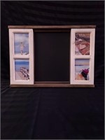 4 PANEL PHOTO FRAME WITH CHALKBOARD
