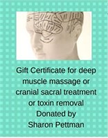 GIFT CERTIFICATE FOR DEEP MUSCLE MASSAGE OR