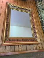 Prominent Antique Wood Framed Mirror