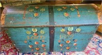 Antique Scandinavian Immigrant Trunk Hand Painted