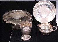LOT OF (4) STERLING SILVER PITCHER AND PLATES