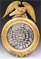 EARLY FEDERAL GILT MIRROR WITH EAGLE