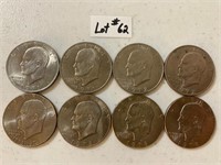 (8) Eisenhower Dollars 2-1971, 2-1972, 1-1976, 3-1