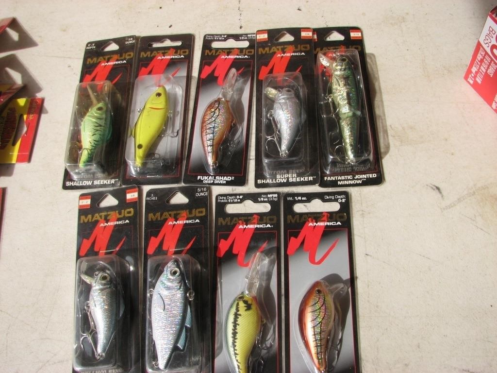 9 New Old Stock Fish Lures Matzuo