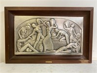 Rare Paul Vincze Solid Silver Wall plaque Danaides