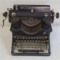 Antique wood stock typewriter