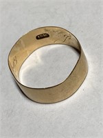 Antique 18K gold ring dated 1893 size 11