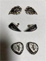 Vintage Siam Sterling Silver Earrings