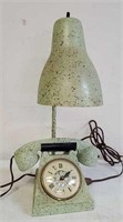Retro  Telephone clock desk lamp clock and light
