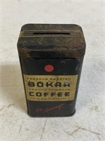 Antique coffee advertising tin coin bank