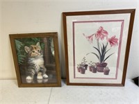 Cat and flower pictures