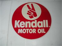 Kendall Double Sided Metal Sign Original 1986