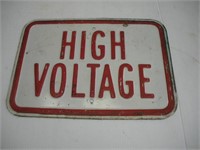 High Voltage Metal Embossed Sign