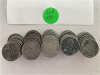 (50) 1943D Zinc War Pennies